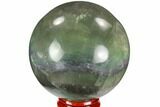 Colorful, Banded Fluorite Sphere - China #109644-1